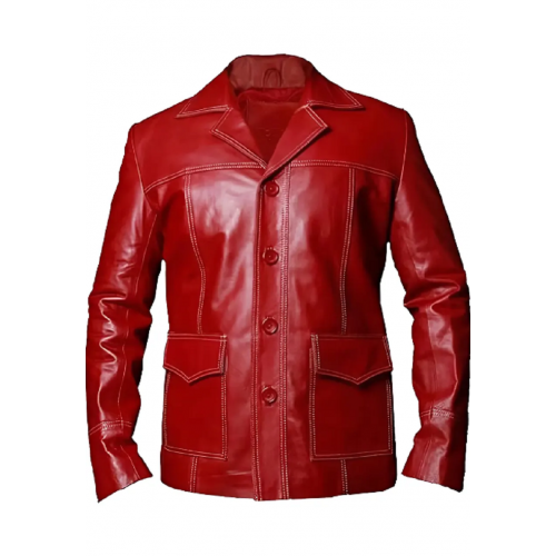 Brad Pitt Fight Club Leather Jacket